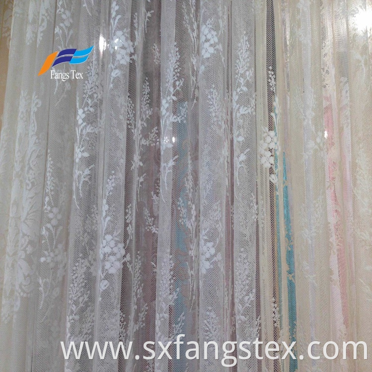 Polyester Embroidered Sheer Voile Upholstery Curtain Fabric 4